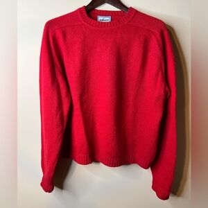Vintage Pendleton Red Shetland Wool Crewneck Sweater XL. NWOT
